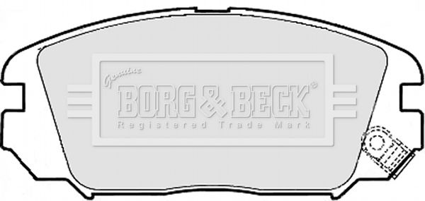 BORG & BECK Комплект тормозных колодок, дисковый тормоз BBP1956